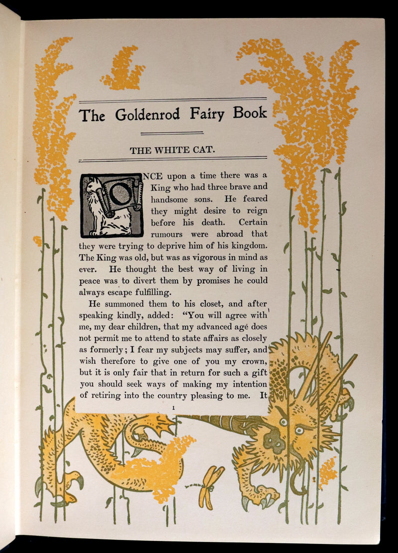 1903 Scarce First Edition - The GOLDENROD FAIRY BOOK illustrated by Charles Buckles Falls.