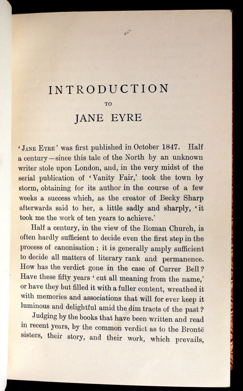 1899 Rare Illustrated Edition bound by Bayntun-Riviere - JANE EYRE by CHARLOTTE BRONTË (Currer Bell).