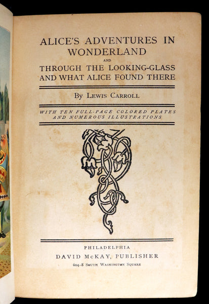 1912 Scarce McKay color Edition - Alice's Adventures in Wonderland & Through the Looking-Glass.