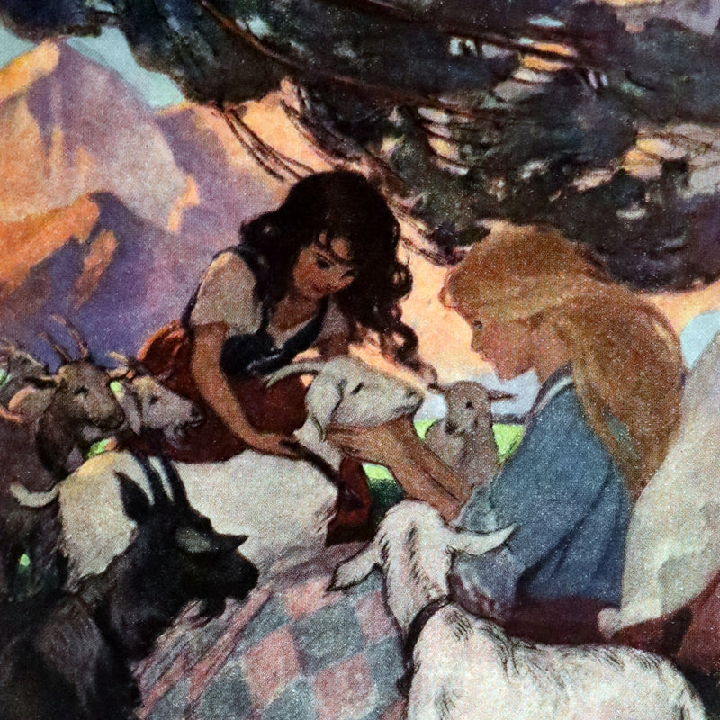 1922 Rare Book - HEIDI by Johanna Spyri illustrated in color by Jessie Willcox Smith.