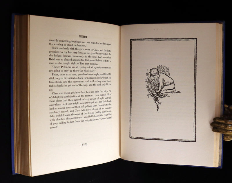 1922 Rare Book - HEIDI by Johanna Spyri illustrated in color by Jessie Willcox Smith.