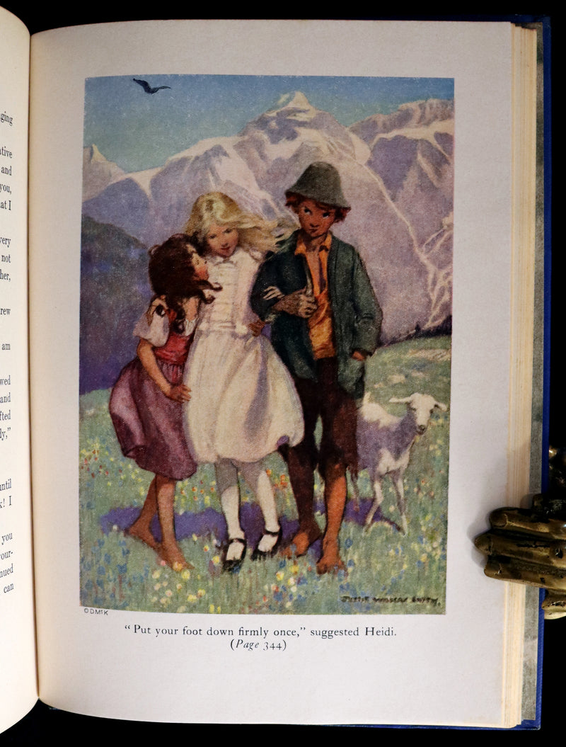 1922 Rare Book - HEIDI by Johanna Spyri illustrated in color by Jessie Willcox Smith.