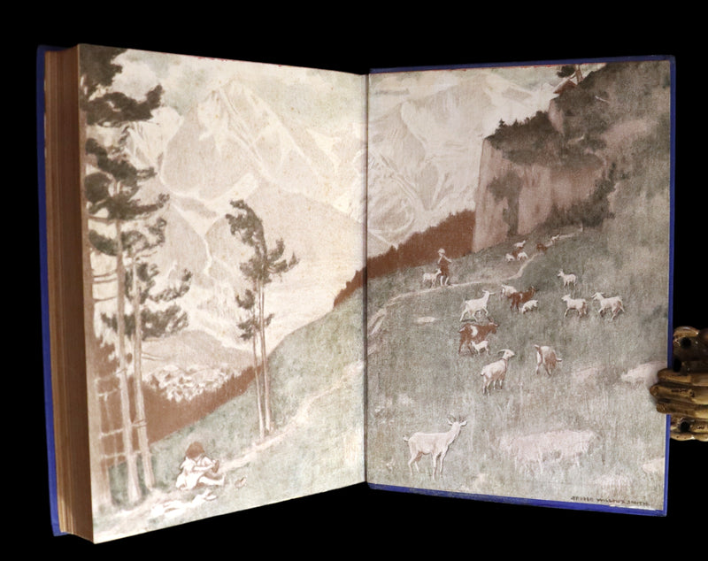 1922 Rare Book - HEIDI by Johanna Spyri illustrated in color by Jessie Willcox Smith.