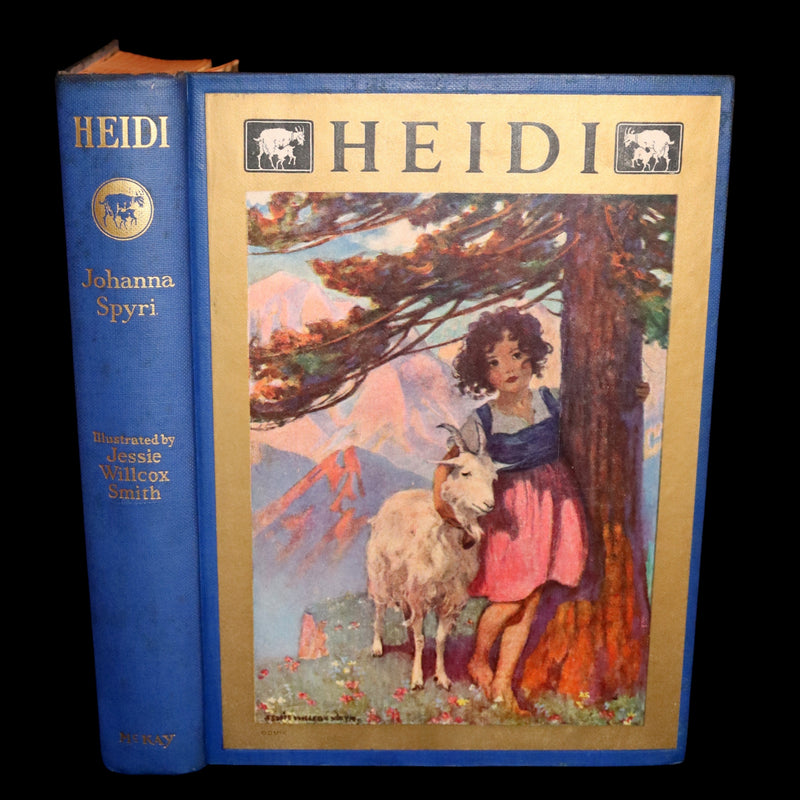1922 Rare Book - HEIDI by Johanna Spyri illustrated in color by Jessie Willcox Smith.