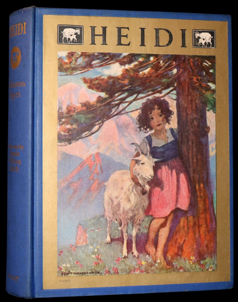 1922 Rare Book - HEIDI by Johanna Spyri illustrated in color by Jessie Willcox Smith.