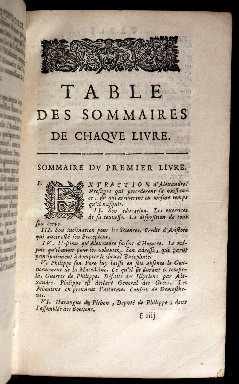 1668 Rare French Book ~ Histories of Alexander the Great ~ Quinte-Curce de la vie et des actions d'Alexandre Le Grand.