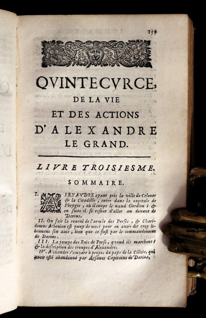 1668 Rare French Book ~ Histories of Alexander the Great ~ Quinte-Curce de la vie et des actions d'Alexandre Le Grand.