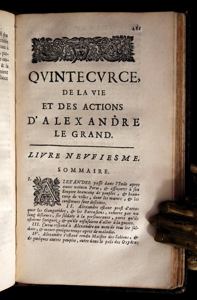 1668 Rare French Book ~ Histories of Alexander the Great ~ Quinte-Curce de la vie et des actions d'Alexandre Le Grand.
