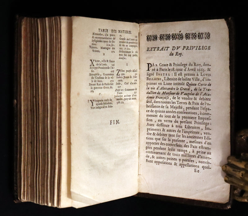 1668 Rare French Book ~ Histories of Alexander the Great ~ Quinte-Curce de la vie et des actions d'Alexandre Le Grand.