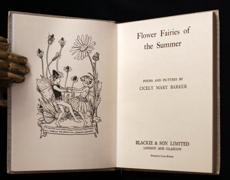 1925 Rare Book - Cicely Mary Barker - FLOWER FAIRIES OF THE SUMMER.
