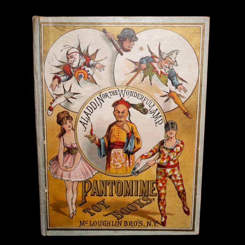 1895 Scarce Book - ALADDIN and the Wonderful Lamp Theater Pantomime toy Book by McLoughlin.