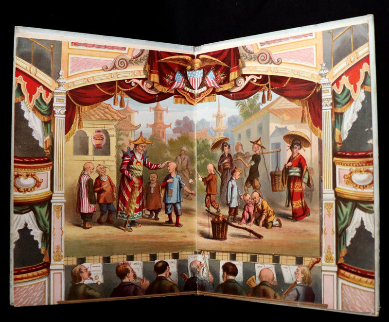 1895 Scarce Book - ALADDIN and the Wonderful Lamp Theater Pantomime toy Book by McLoughlin.