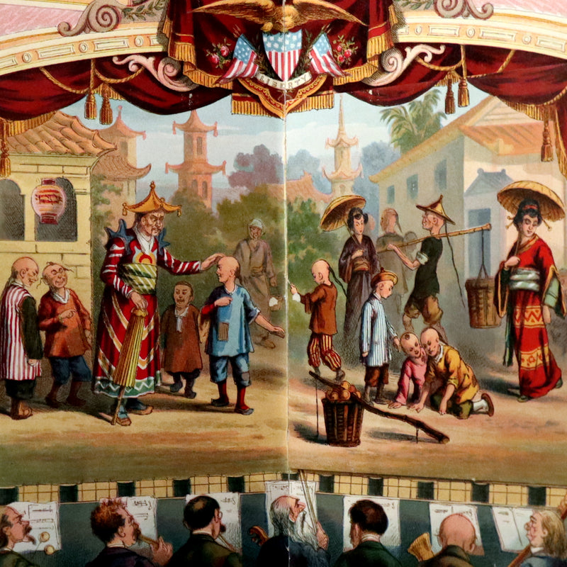 1895 Scarce Book - ALADDIN and the Wonderful Lamp Theater Pantomime toy Book by McLoughlin.