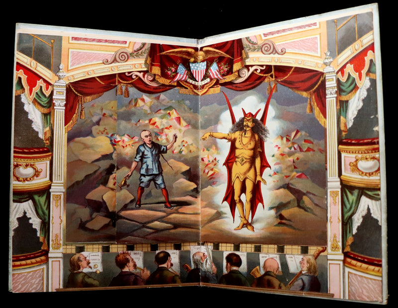 1895 Scarce Book - ALADDIN and the Wonderful Lamp Theater Pantomime toy Book by McLoughlin.