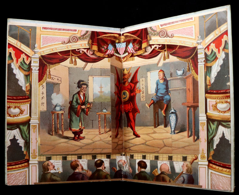 1895 Scarce Book - ALADDIN and the Wonderful Lamp Theater Pantomime toy Book by McLoughlin.