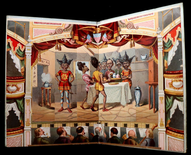 1895 Scarce Book - ALADDIN and the Wonderful Lamp Theater Pantomime toy Book by McLoughlin.