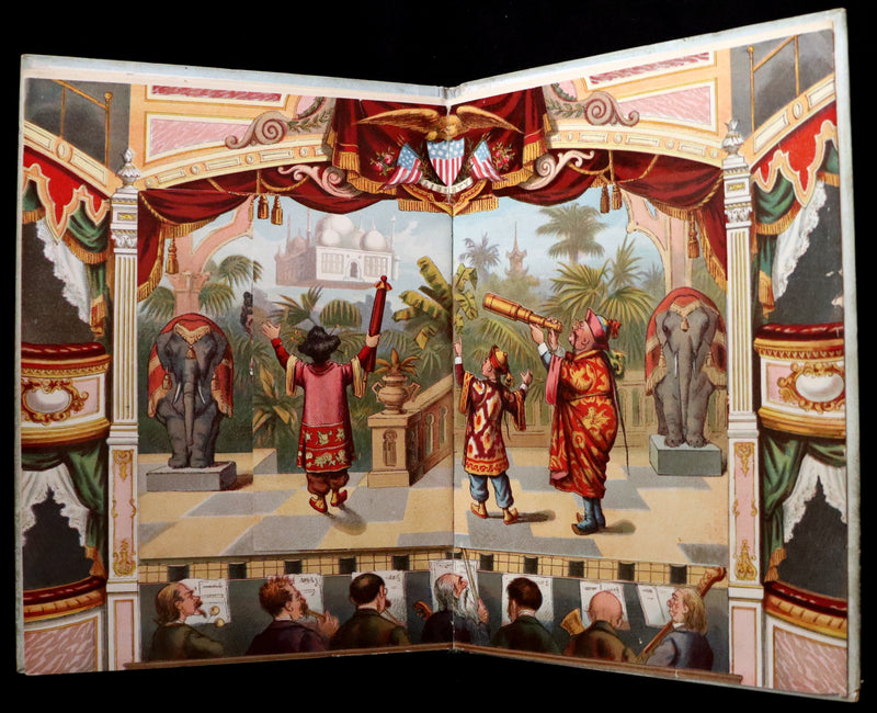 1895 Scarce Book - ALADDIN and the Wonderful Lamp Theater Pantomime toy Book by McLoughlin.