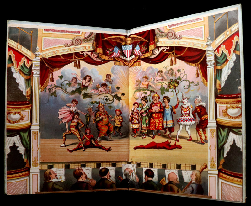 1895 Scarce Book - ALADDIN and the Wonderful Lamp Theater Pantomime toy Book by McLoughlin.