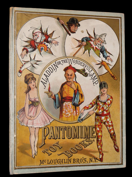 1895 Scarce Book - ALADDIN and the Wonderful Lamp Theater Pantomime toy Book by McLoughlin.