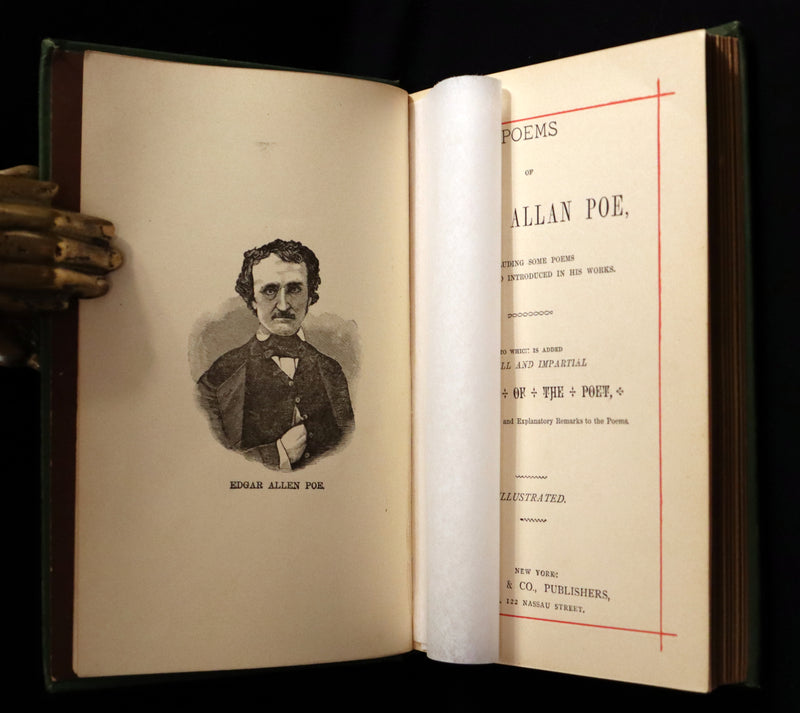 1882 Rare Book - Poems of EDGAR ALLAN POE with a full and impartial Memoir of the Poet.