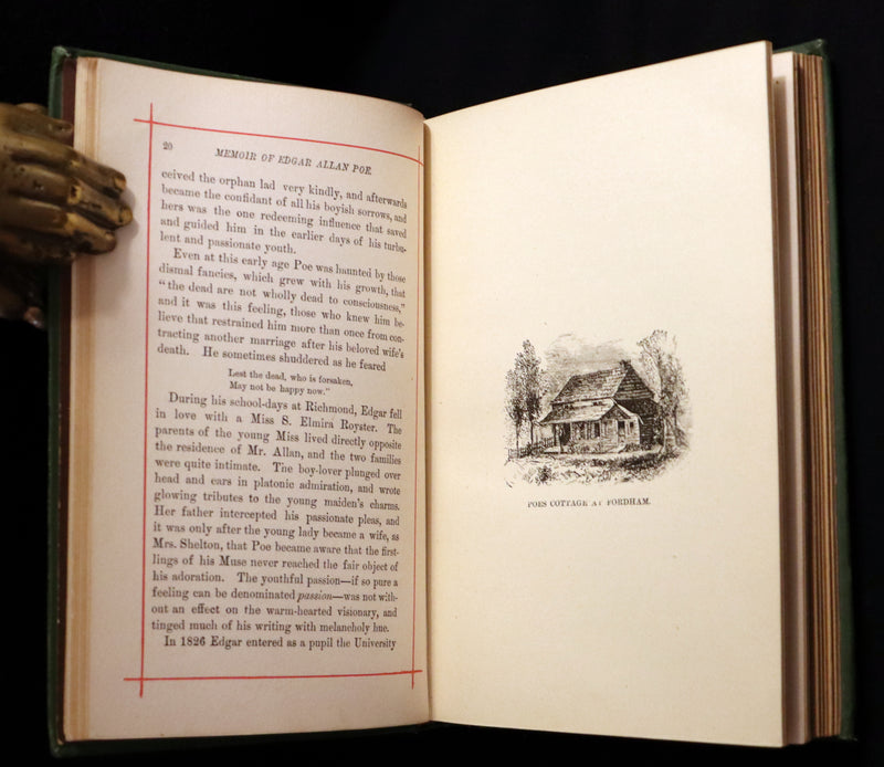 1882 Rare Book - Poems of EDGAR ALLAN POE with a full and impartial Memoir of the Poet.