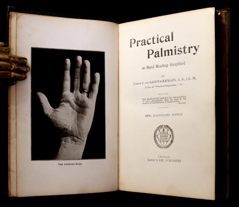 1897 Scarce Book - Practical Palmistry - CHIROMANCY by Edgar de Valcourt-Vermont (Comte C. de Saint-Germain).