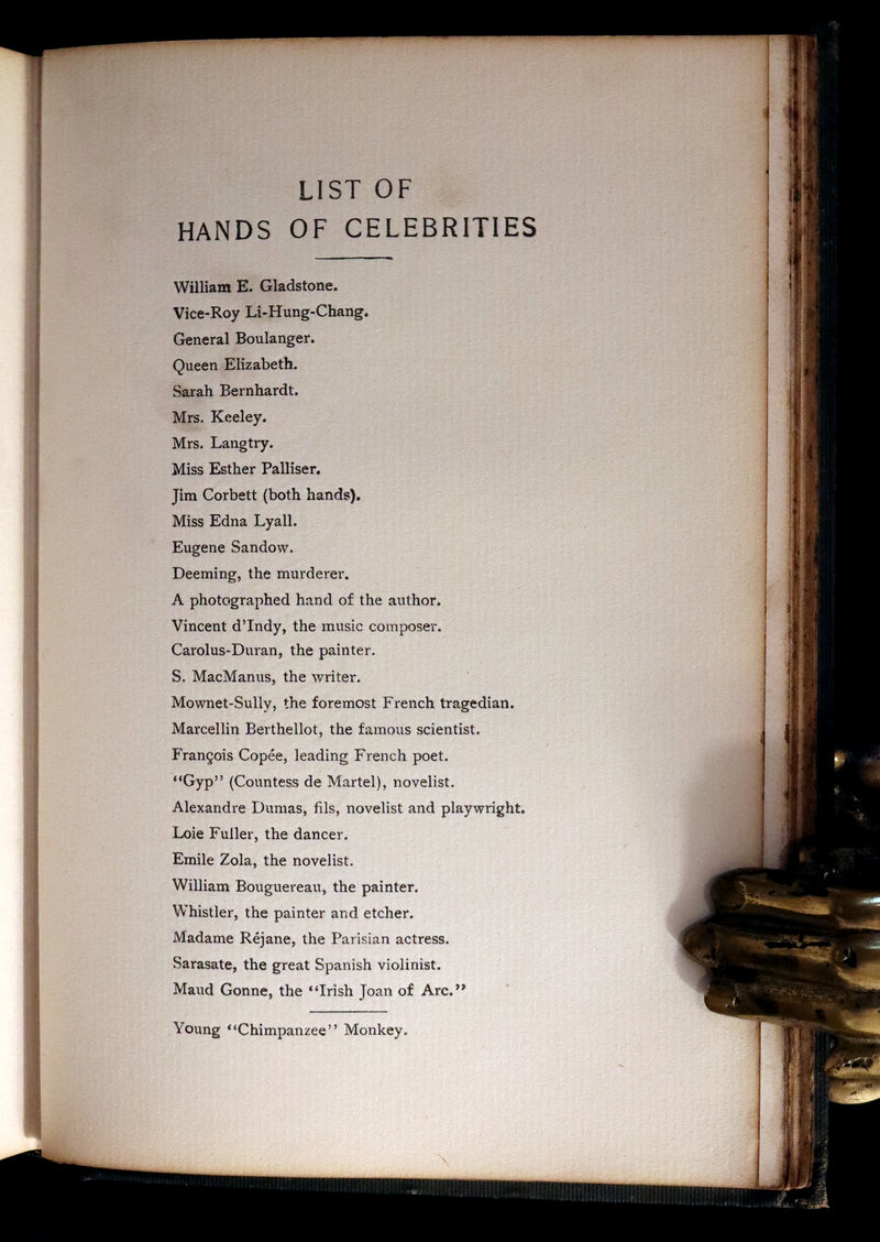 1897 Scarce Book - Practical Palmistry - CHIROMANCY by Edgar de Valcourt-Vermont (Comte C. de Saint-Germain).