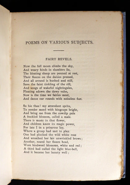1901 Scarce Book - FAIRY REVELS and Other Poems by James Reynolds WITHERS.