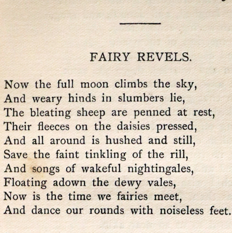 1901 Scarce Book - FAIRY REVELS and Other Poems by James Reynolds WITHERS.