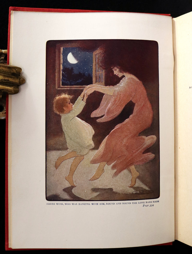 1909 Rare Book - AT THE BACK OF THE NORTH WIND Illustrated by Maria L. Kirk.