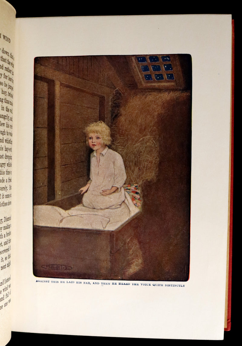 1909 Rare Book - AT THE BACK OF THE NORTH WIND Illustrated by Maria L. Kirk.