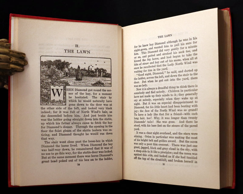 1909 Rare Book - AT THE BACK OF THE NORTH WIND Illustrated by Maria L. Kirk.