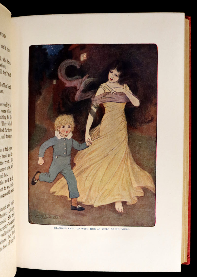 1909 Rare Book - AT THE BACK OF THE NORTH WIND Illustrated by Maria L. Kirk.