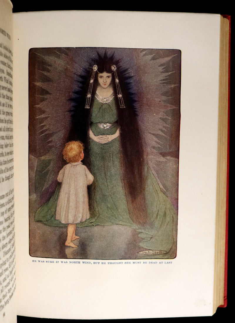 1909 Rare Book - AT THE BACK OF THE NORTH WIND Illustrated by Maria L. Kirk.