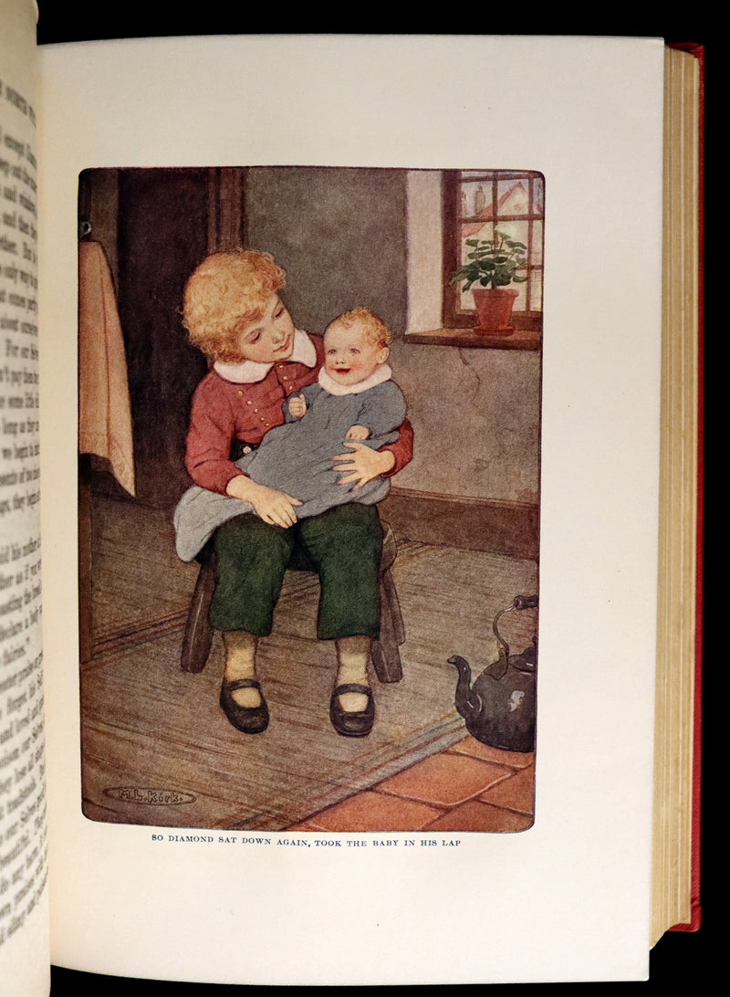 1909 Rare Book - AT THE BACK OF THE NORTH WIND Illustrated by Maria L. Kirk.