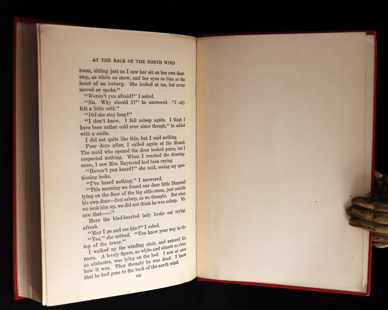 1909 Rare Book - AT THE BACK OF THE NORTH WIND Illustrated by Maria L. Kirk.