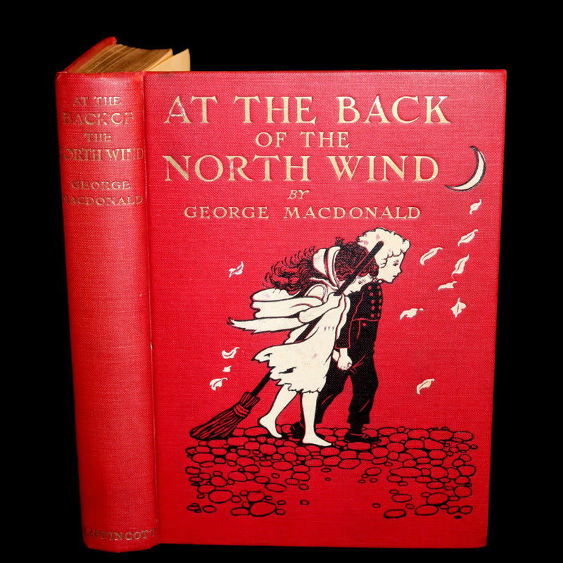 1909 Rare Book - AT THE BACK OF THE NORTH WIND Illustrated by Maria L. Kirk.