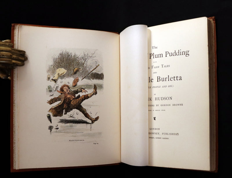 1890 Scarce Book - THE ORIGIN OF PLUM PUDDING WITH OTHER FAIRY TALES Illustrated by Gordon Browne.