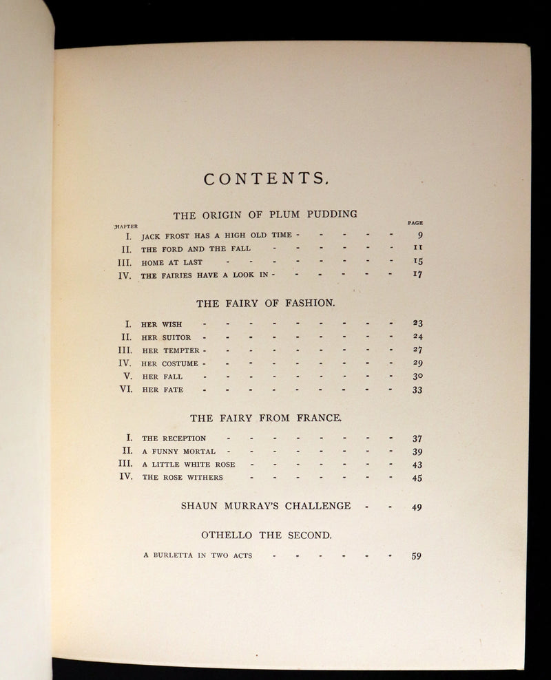 1890 Scarce Book - THE ORIGIN OF PLUM PUDDING WITH OTHER FAIRY TALES Illustrated by Gordon Browne.