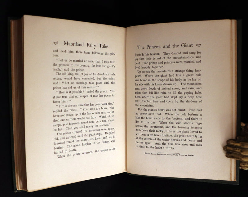 1913 Rare First Edition - MAORILAND FAIRY TALES by Edith Howes - New Zealand Maori Tales.