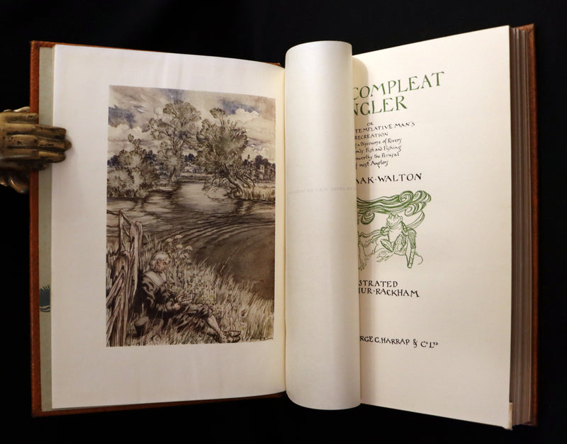1931 Rare First Edition - THE COMPLEAT ANGLER by Izaak Walton illustrated by Arthur RACKHAM.