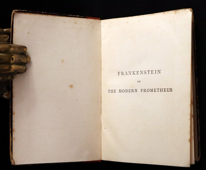 1891 Rare Victorian Book - FRANKENSTEIN or The Modern Prometheus by Mary Shelley.