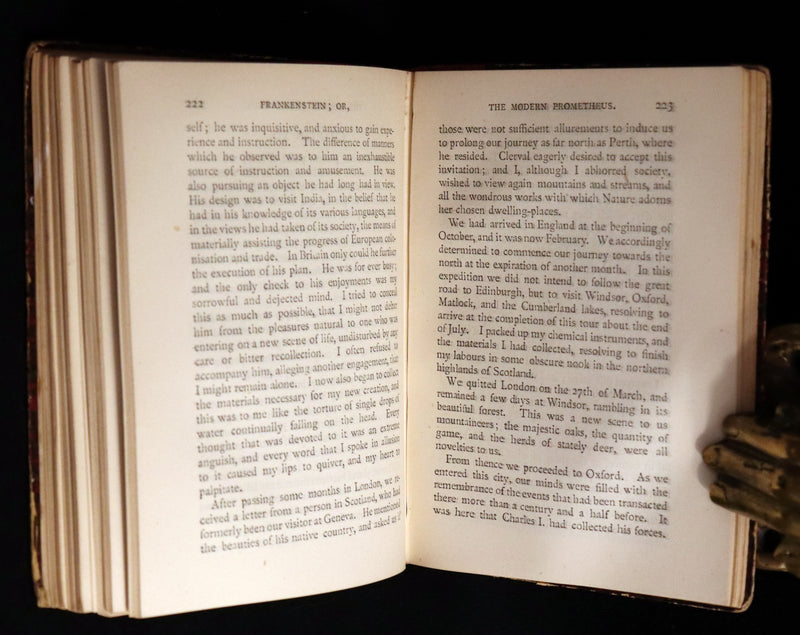 1891 Rare Victorian Book - FRANKENSTEIN or The Modern Prometheus by Mary Shelley.