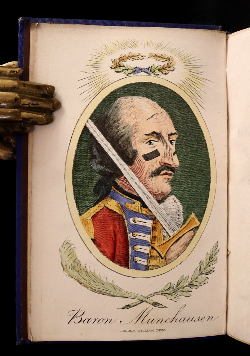 1877 Rare Book - The Travels and Surprising Adventures of Baron MUNCHAUSEN. Illustrated by Cruikshank.