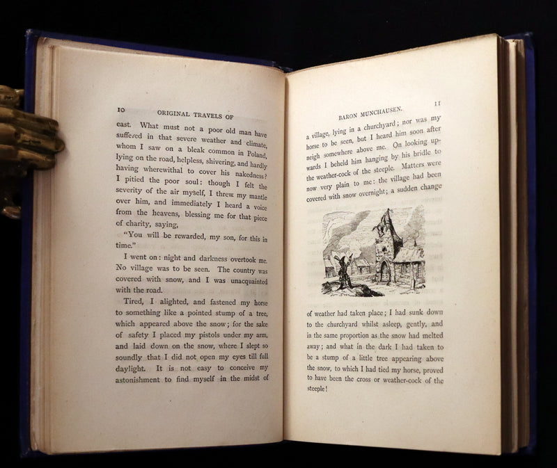 1877 Rare Book - The Travels and Surprising Adventures of Baron MUNCHAUSEN. Illustrated by Cruikshank.