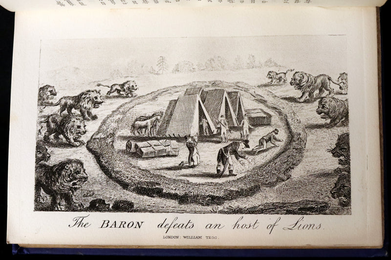 1877 Rare Book - The Travels and Surprising Adventures of Baron MUNCHAUSEN. Illustrated by Cruikshank.