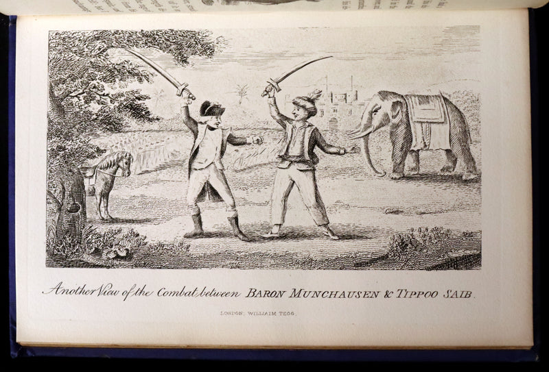 1877 Rare Book - The Travels and Surprising Adventures of Baron MUNCHAUSEN. Illustrated by Cruikshank.
