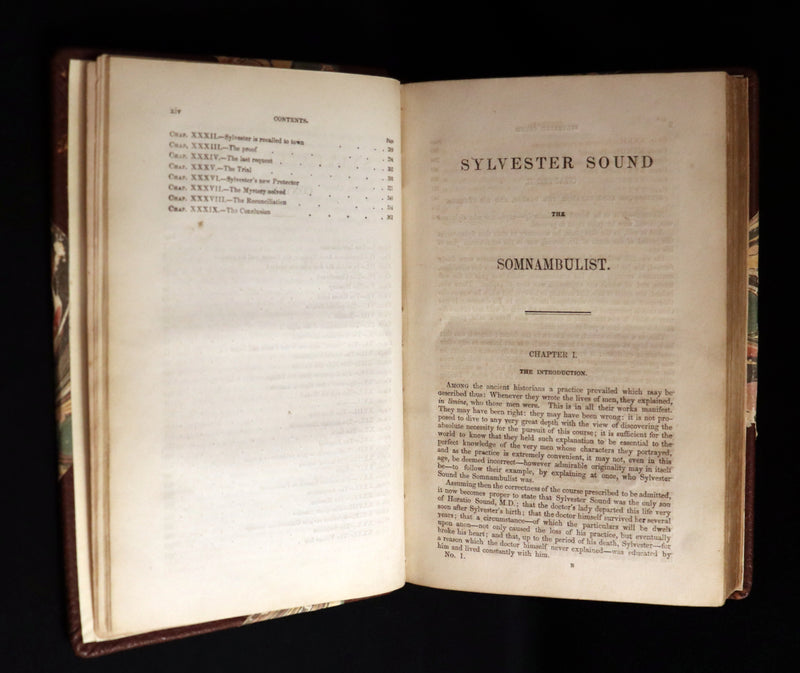 1849 Rare Sleepwalker Book - Sylvester Sound the SOMNAMBULIST by Henry Cockton. Illustrated.
