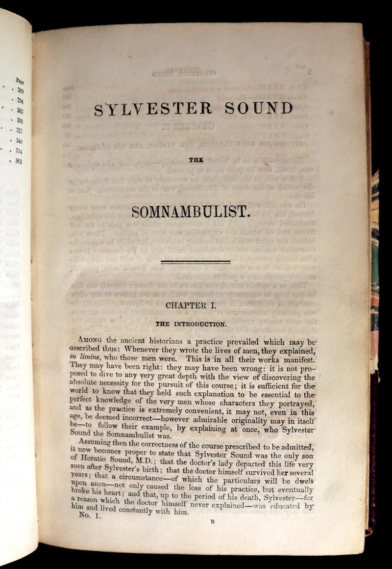 1849 Rare Sleepwalker Book - Sylvester Sound the SOMNAMBULIST by Henry Cockton. Illustrated.