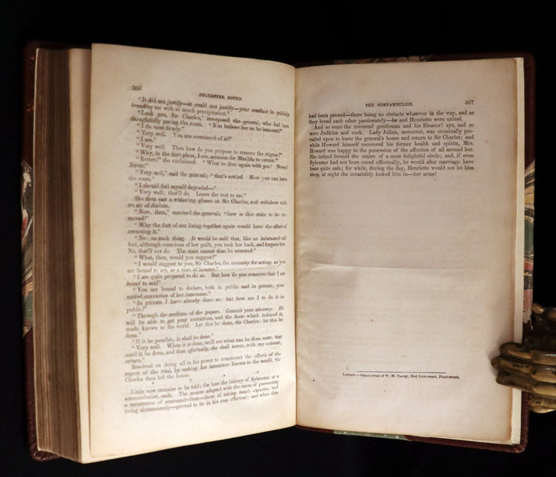 1849 Rare Sleepwalker Book - Sylvester Sound the SOMNAMBULIST by Henry Cockton. Illustrated.